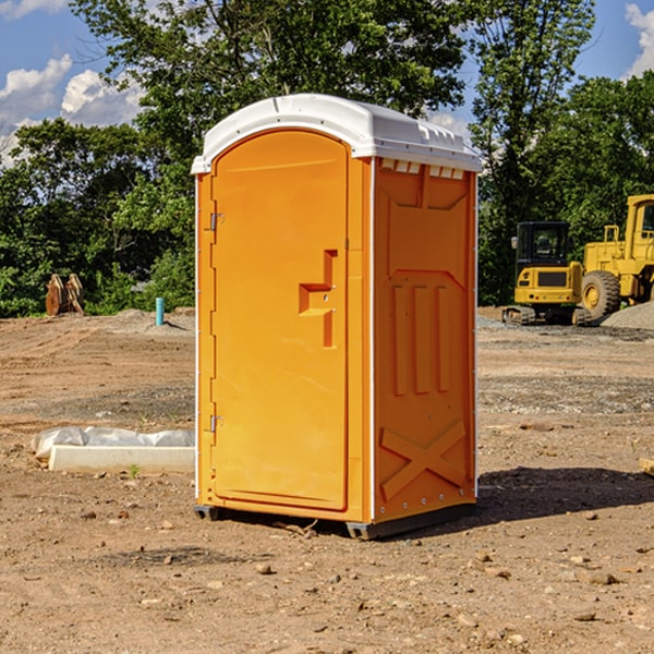 how often are the porta potties cleaned and serviced during a rental period in Pheasant Run